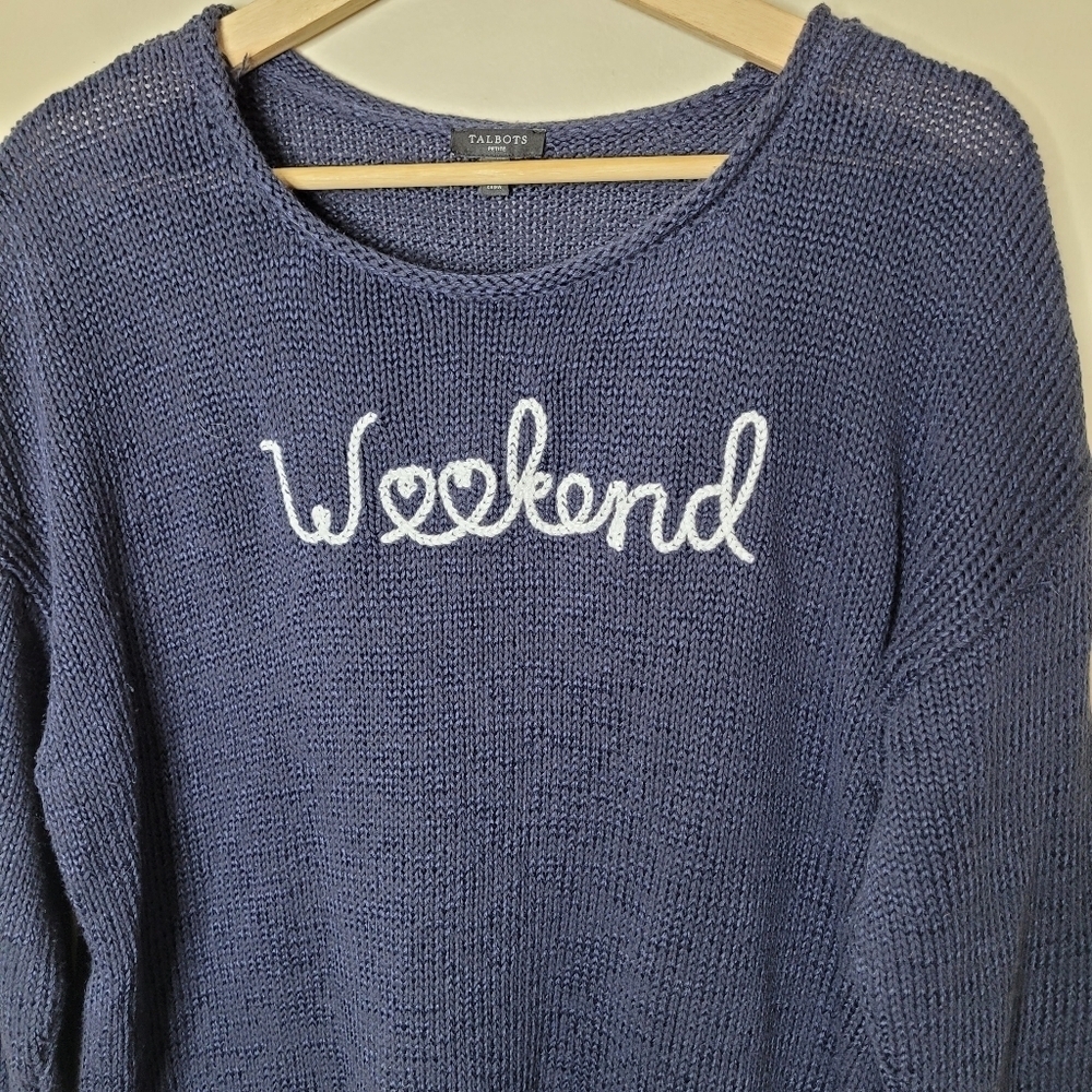 Talbots Embroidered Weekend Sweater Size XLP - Picture 4 of 8